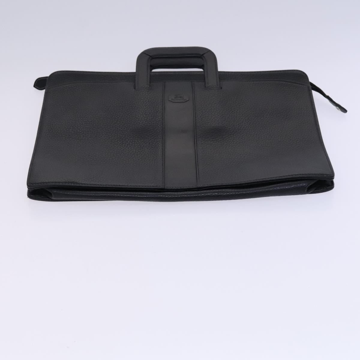 Burberry Vintage Leather Black Leather Briefcase Bag (Pre-Owned)