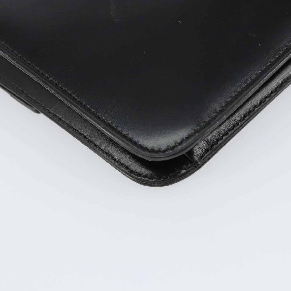 Christian Dior Vintage Leather Black Leather Shoulder Bag Bag (Pre-Owned)