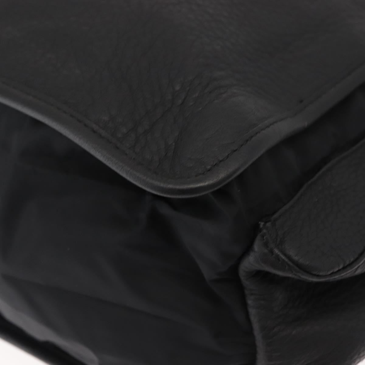 Prada Sport Nylon And Leather Black Nylon Briefcase Bag (Pre-Owned)