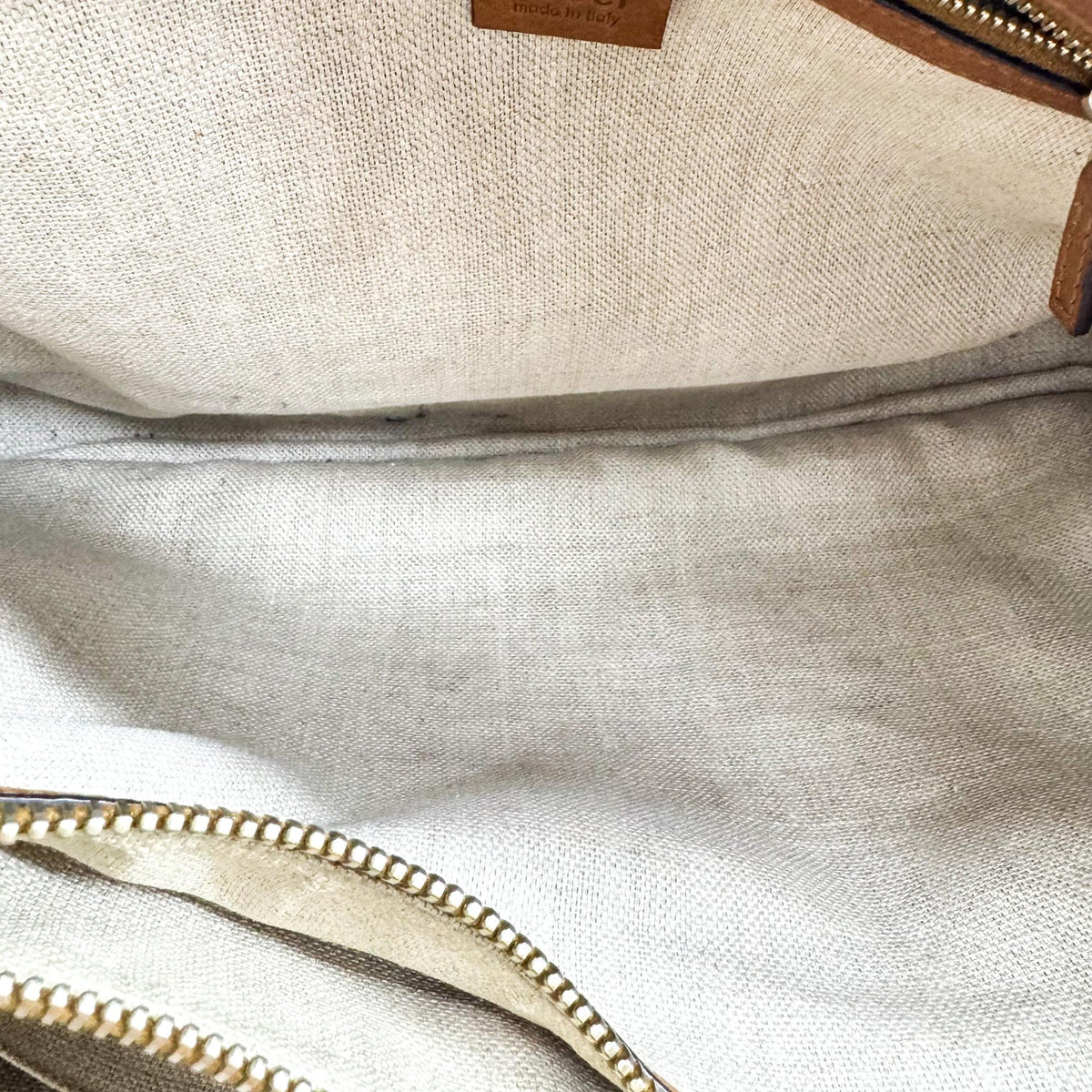 Gucci Bella Gg Canvas With Leather Brown Canvas Tote Bag Bag (Pre-Owned)
