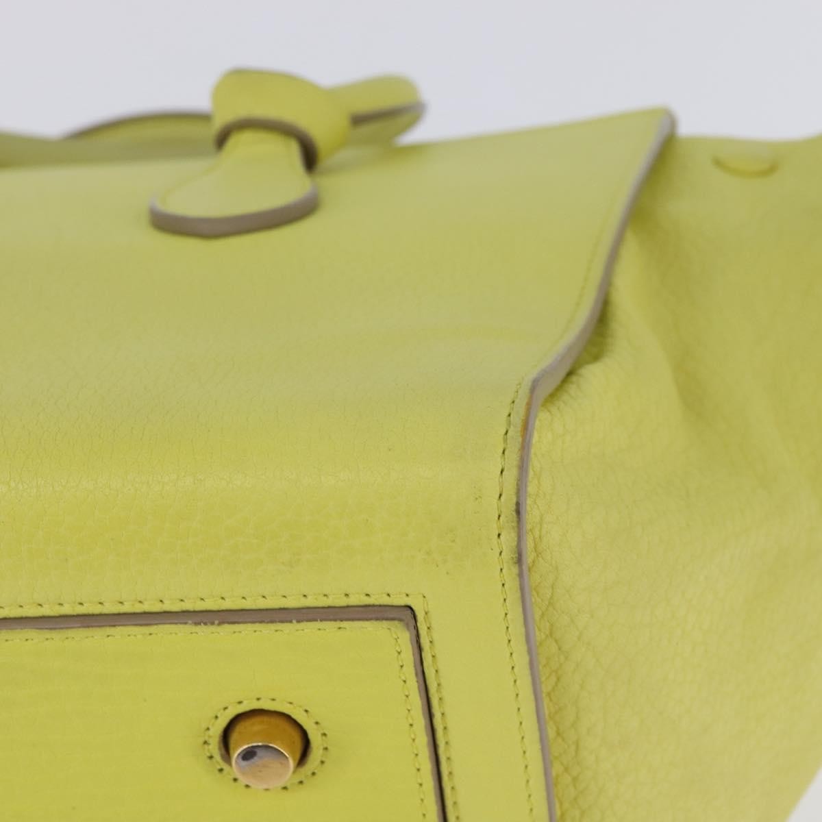 Celine Tie Knot Smooth Leather Yellow Leather Bag (Pre-Owned)