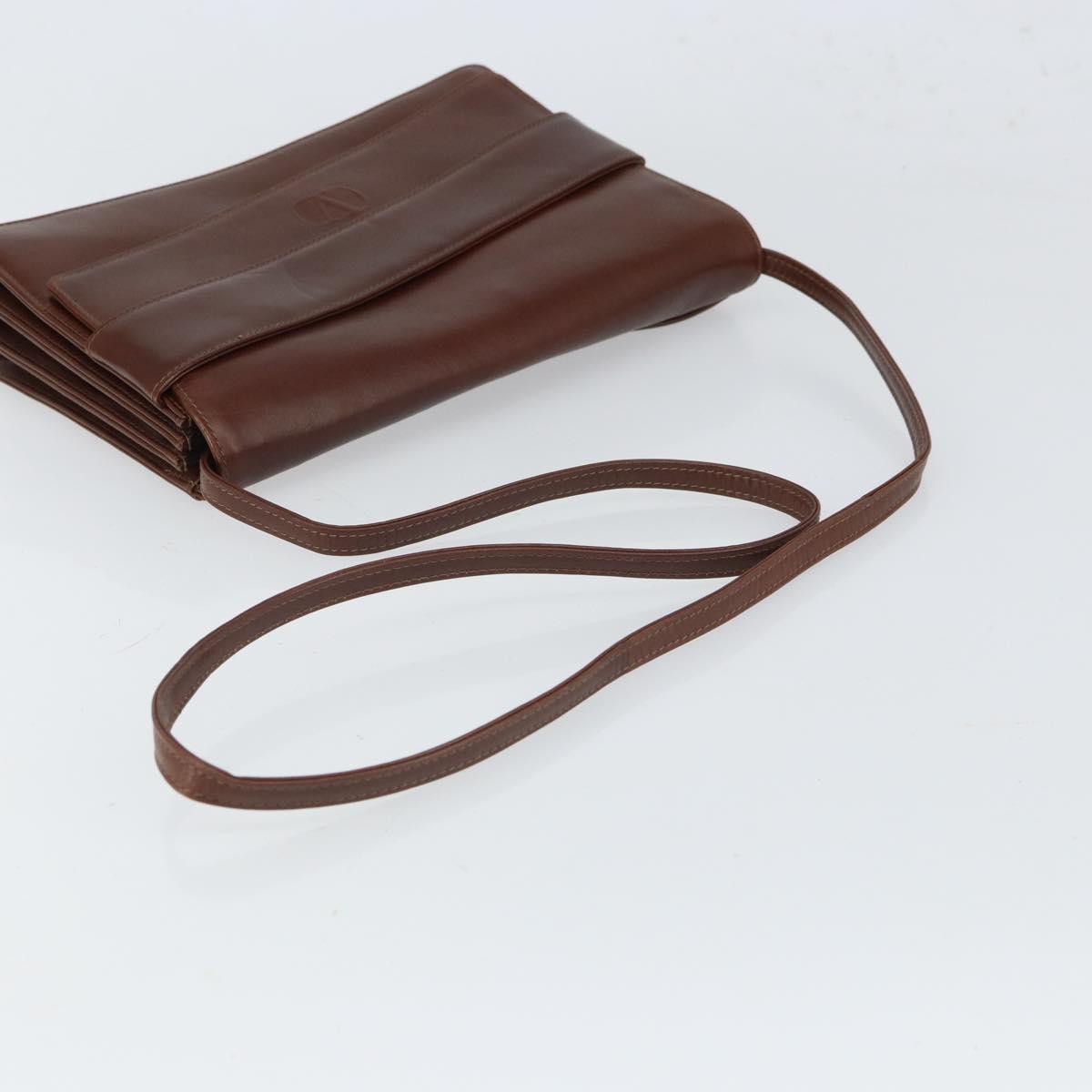 Valentino Garavani Vintage Leather Brown Leather Shoulder Bag Bag (Pre-Owned)