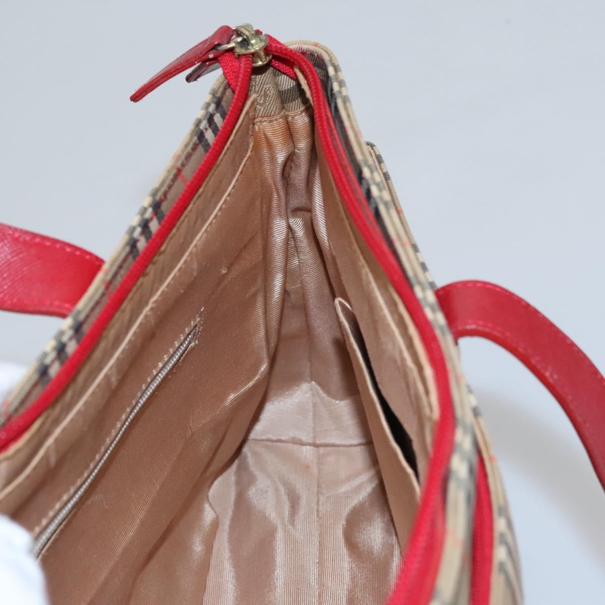 Burberry Nova Check Nova Check Canvas And Leather Beige Canvas Handbag (Pre-Owned)