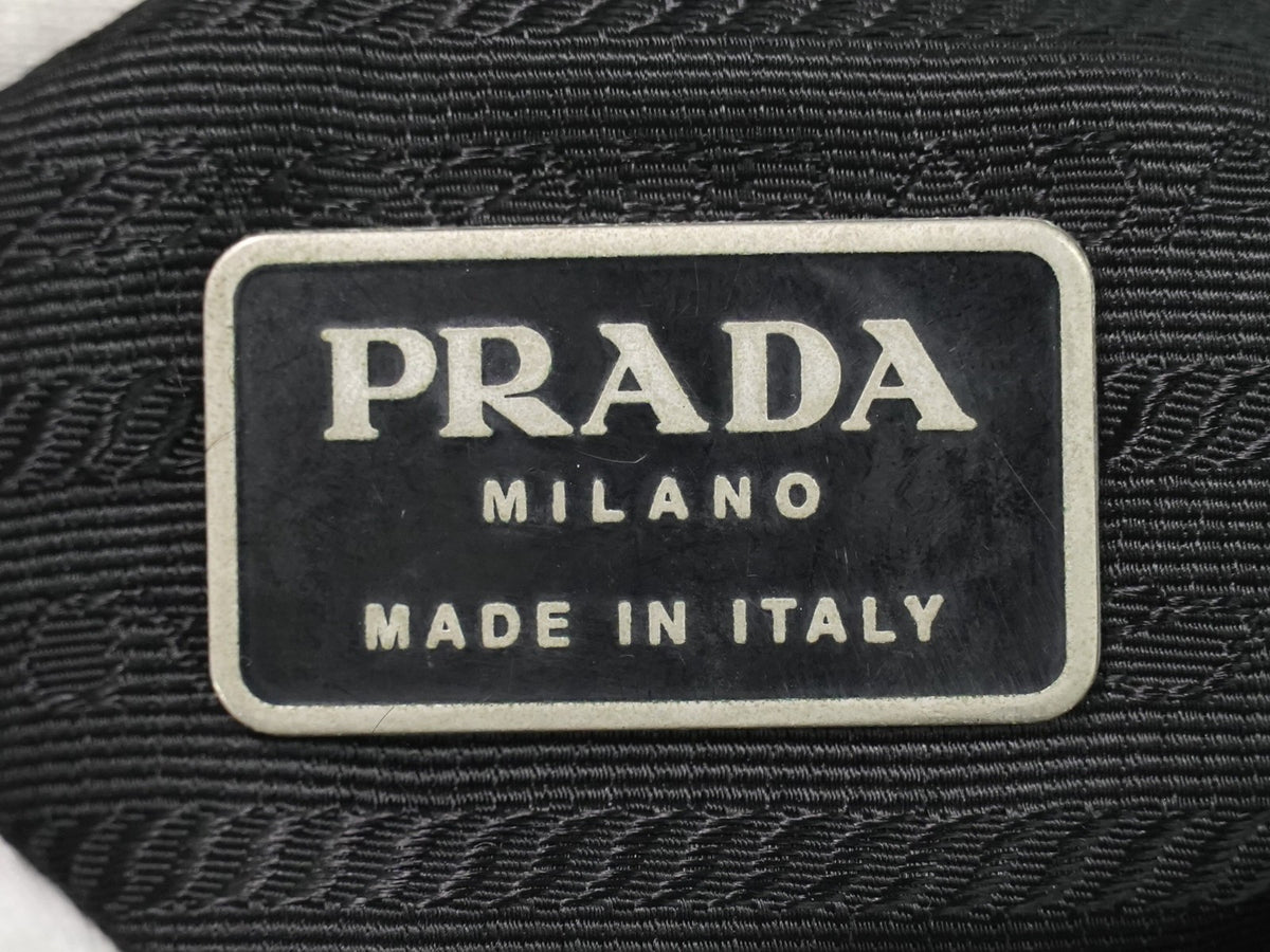 Prada Zip Tote Tessuto Black Nylon Tote Bag Bag (Pre-Owned)