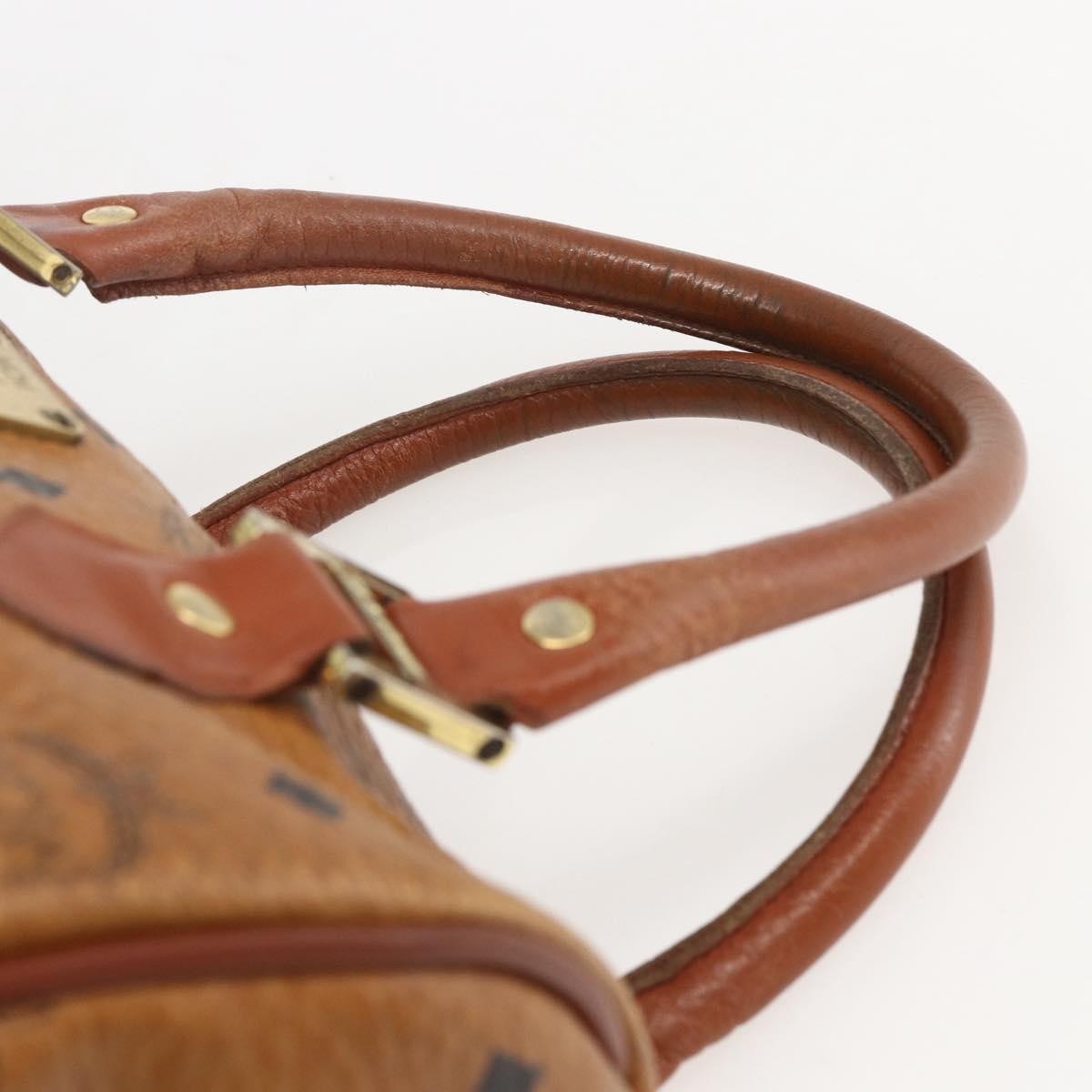 MCM Visetos Logogramme Leather Brown Leather Handbag (Pre-Owned)