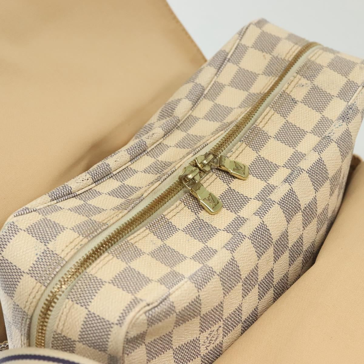 Louis Vuitton Naviglio Damier Ebene White Canvas Shoulder Bag Bag (Pre-Owned)