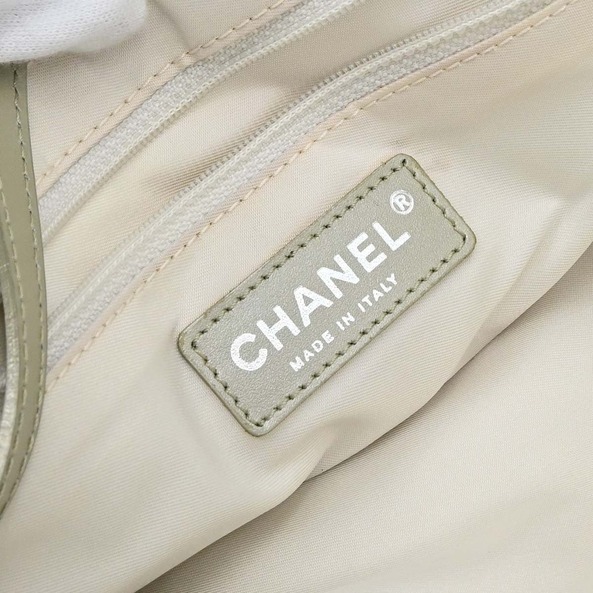Chanel Travel Line Nylon Gold Nylon Tote Bag Bag (Pre-Owned)