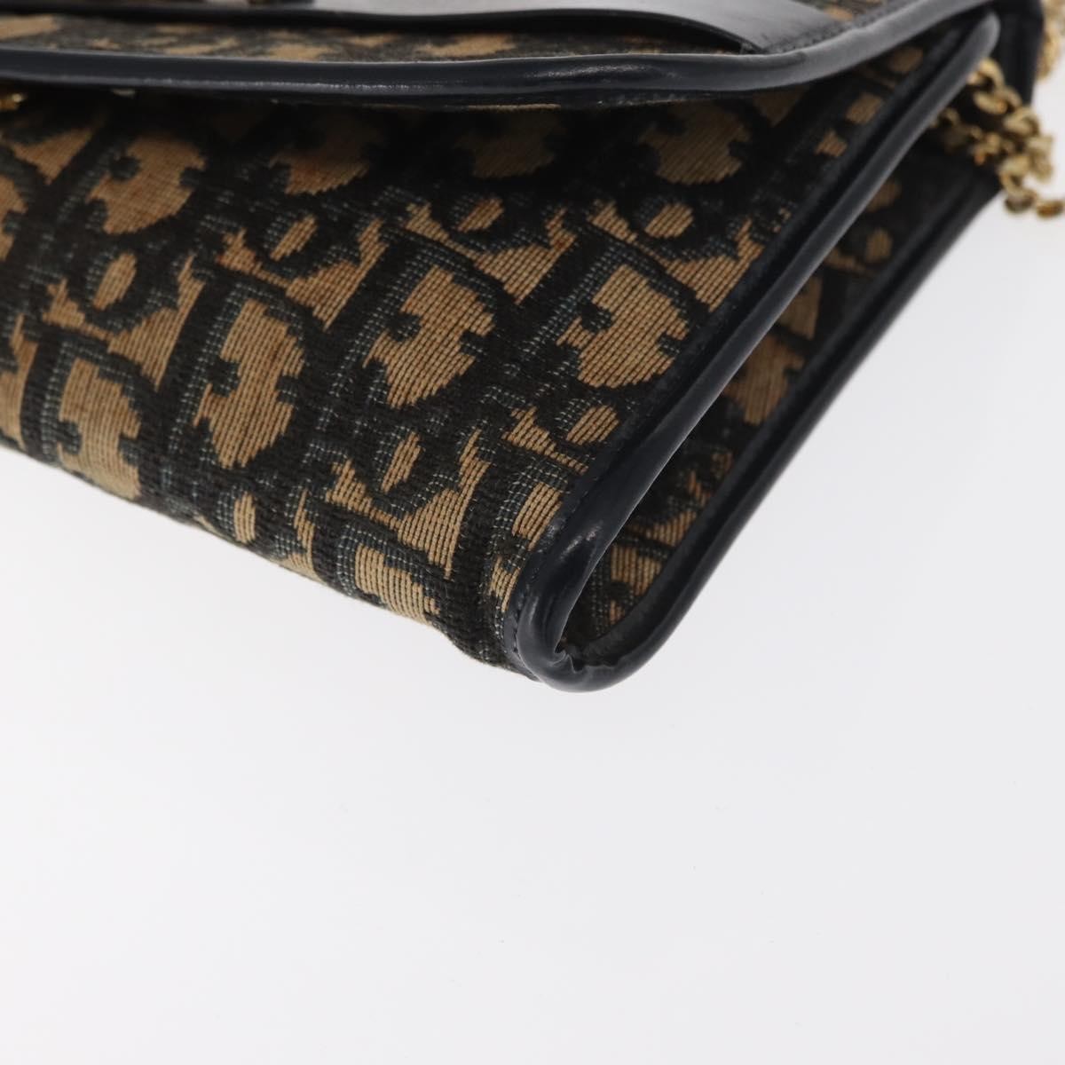 Christian Dior Vintage Cd Trotter Canvas Navy Canvas Shoulder Bag Bag (Pre-Owned)