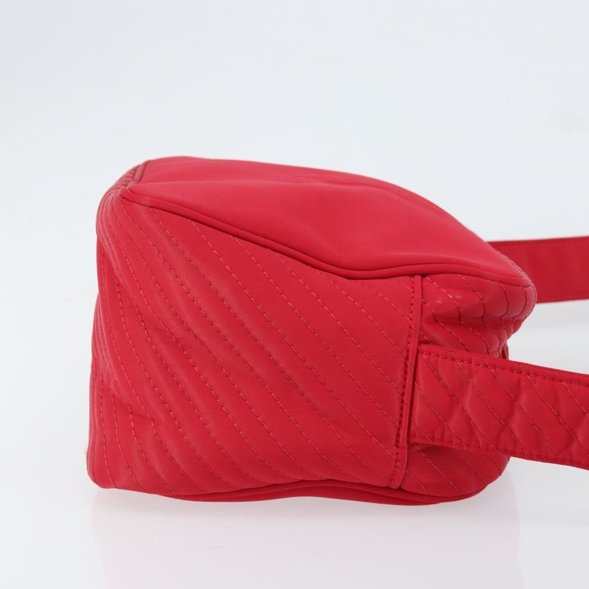 Saint Laurent Vintage Nylon Red Nylon Shoulder Bag Bag (Pre-Owned)