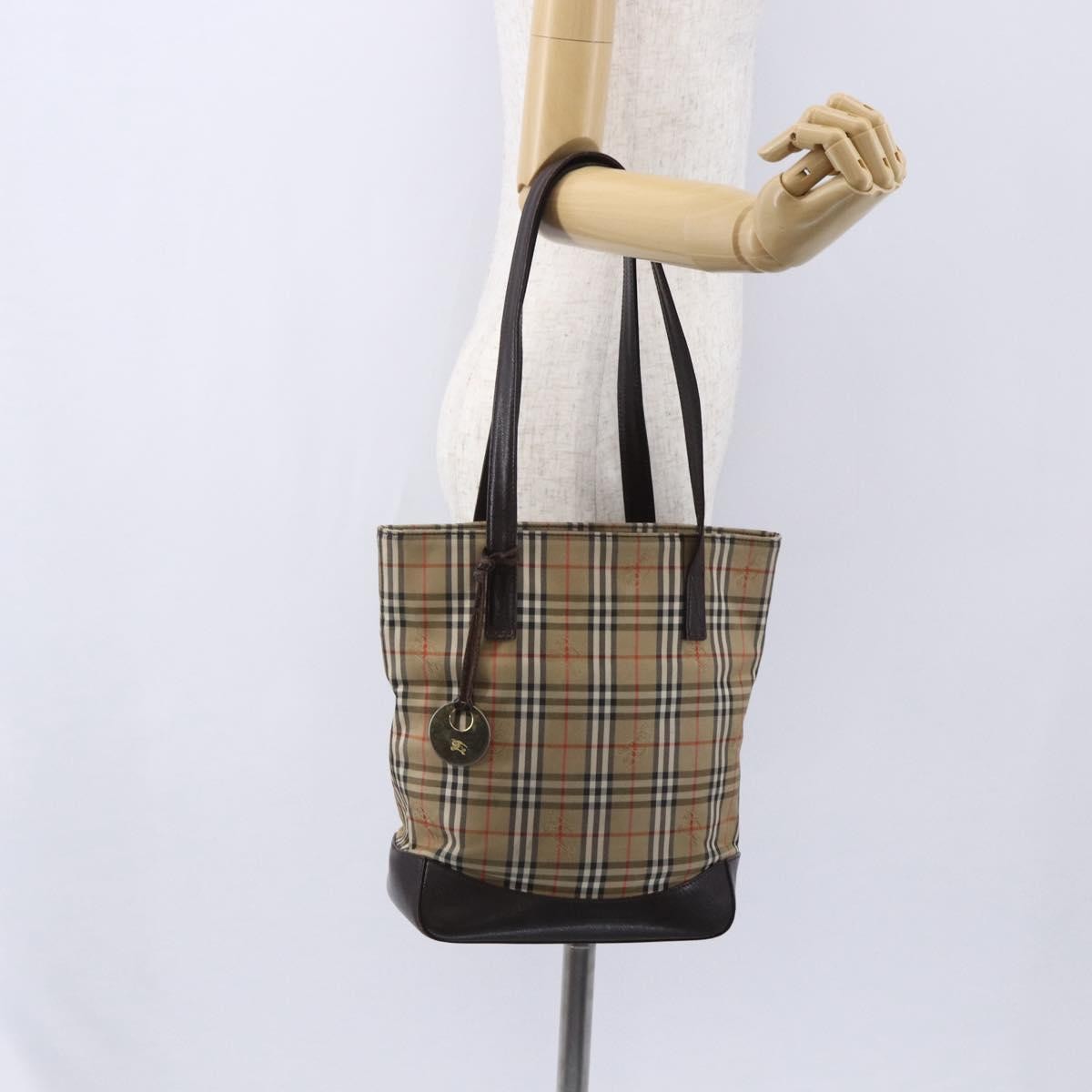 Burberry Vintage Canvas Beige Canvas Tote Bag Bag (Pre-Owned)