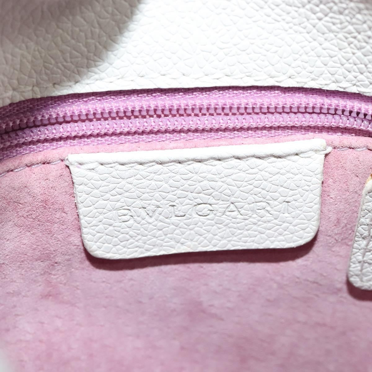 Bvlgari Vintage Leather White Leather Shoulder Bag Bag (Pre-Owned)