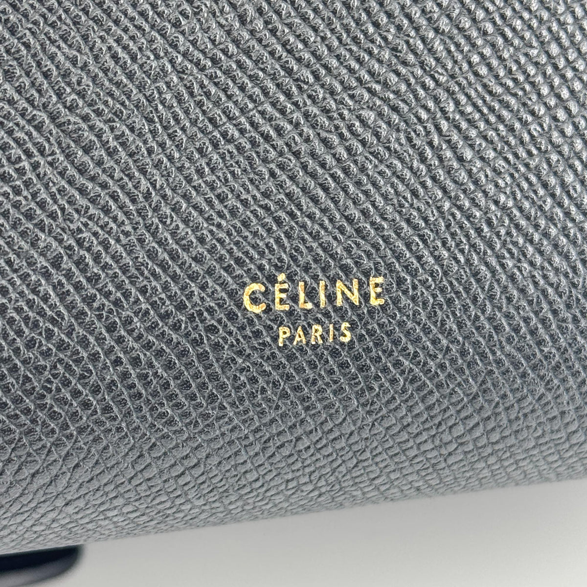Celine Belt Calfskin Black Leather Handbag (Pre-Owned)