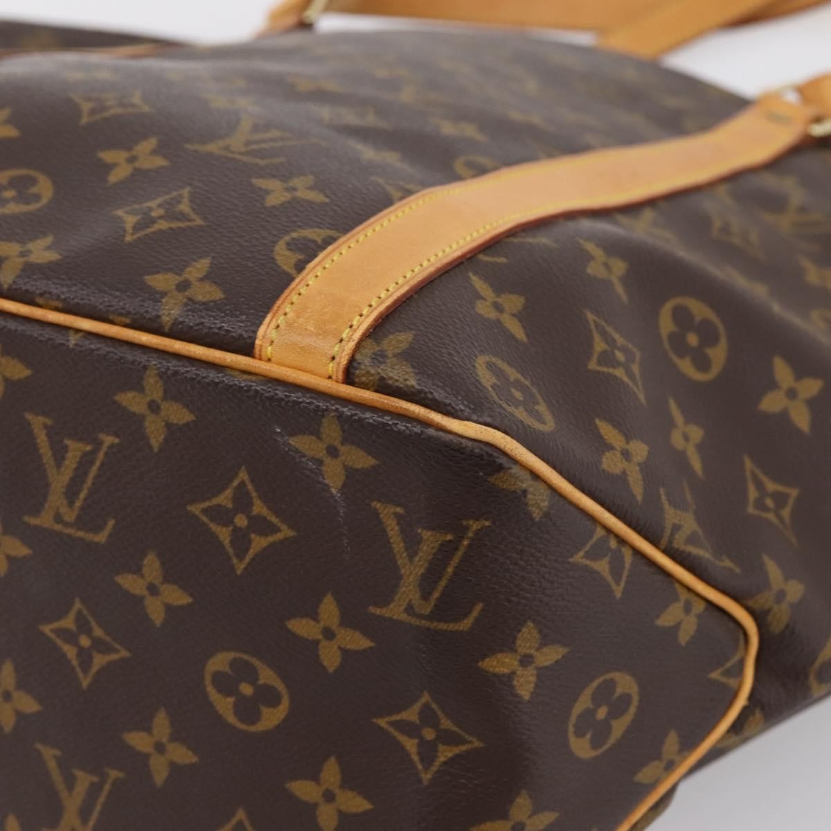 Louis Vuitton Shopping Sac Monogram Canvas Brown Canvas Handbag (Pre-Owned)