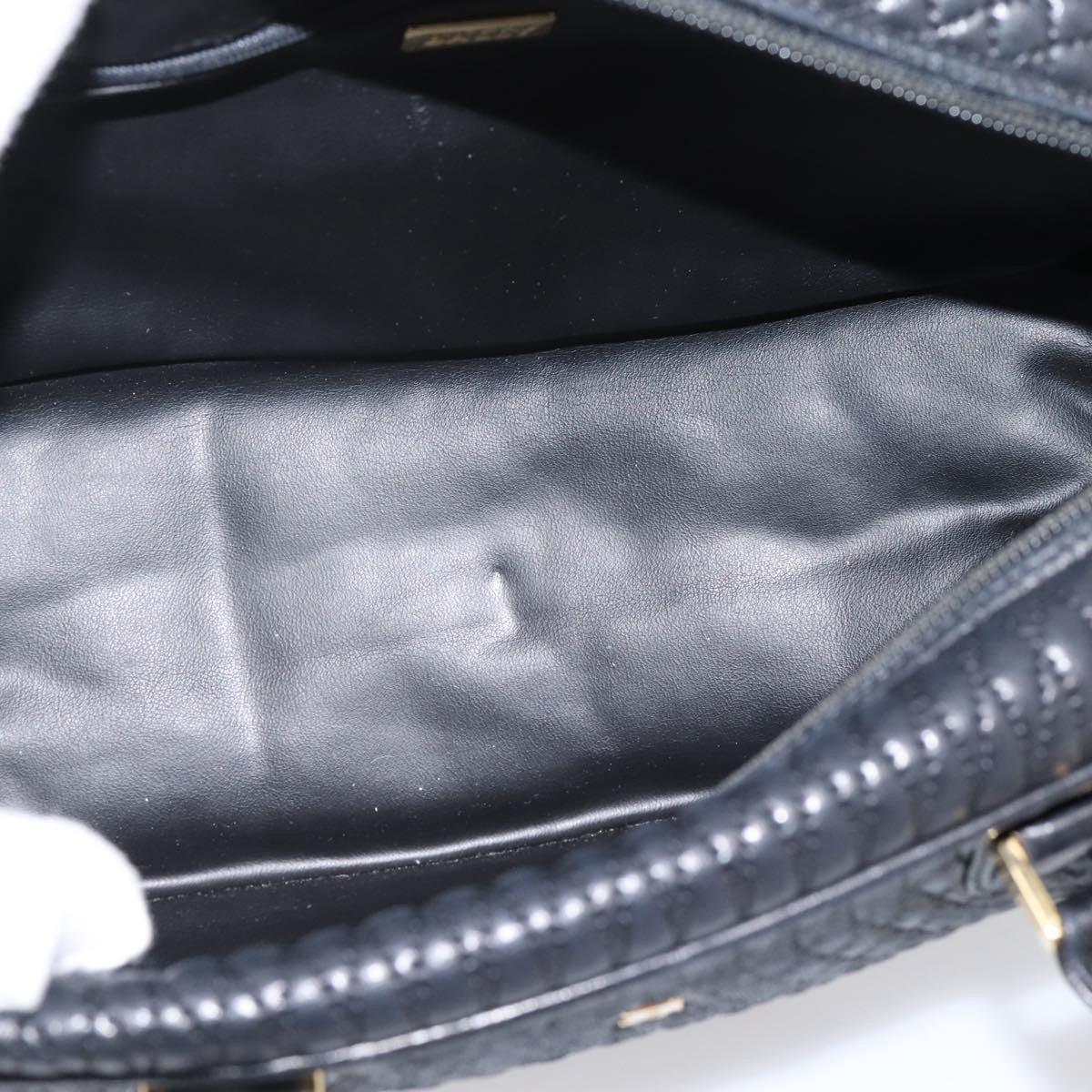 Bally Handbag Leather Black Leather Handbag (Pre-Owned)