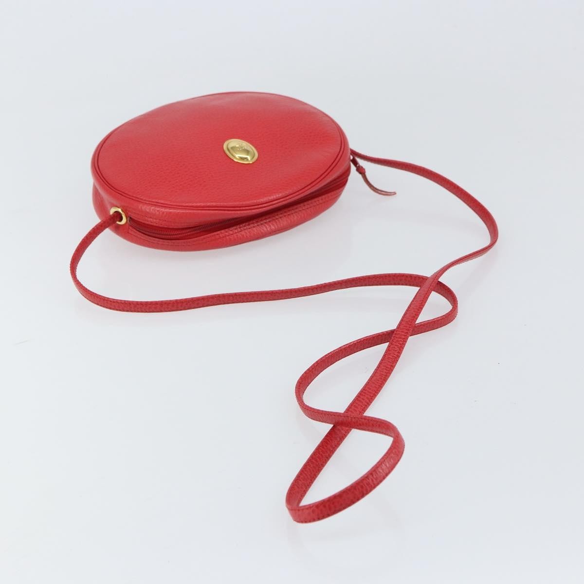 Christian Dior Vintage Leather Red Leather Shoulder Bag Bag (Pre-Owned)