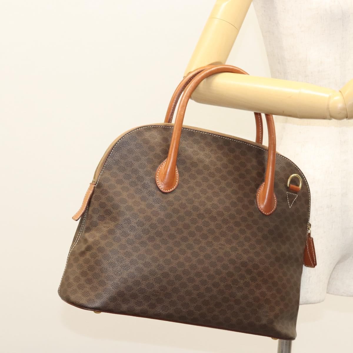 Celine Macadam Macadam With Leather Brown Canvas Handbag (Pre-Owned)