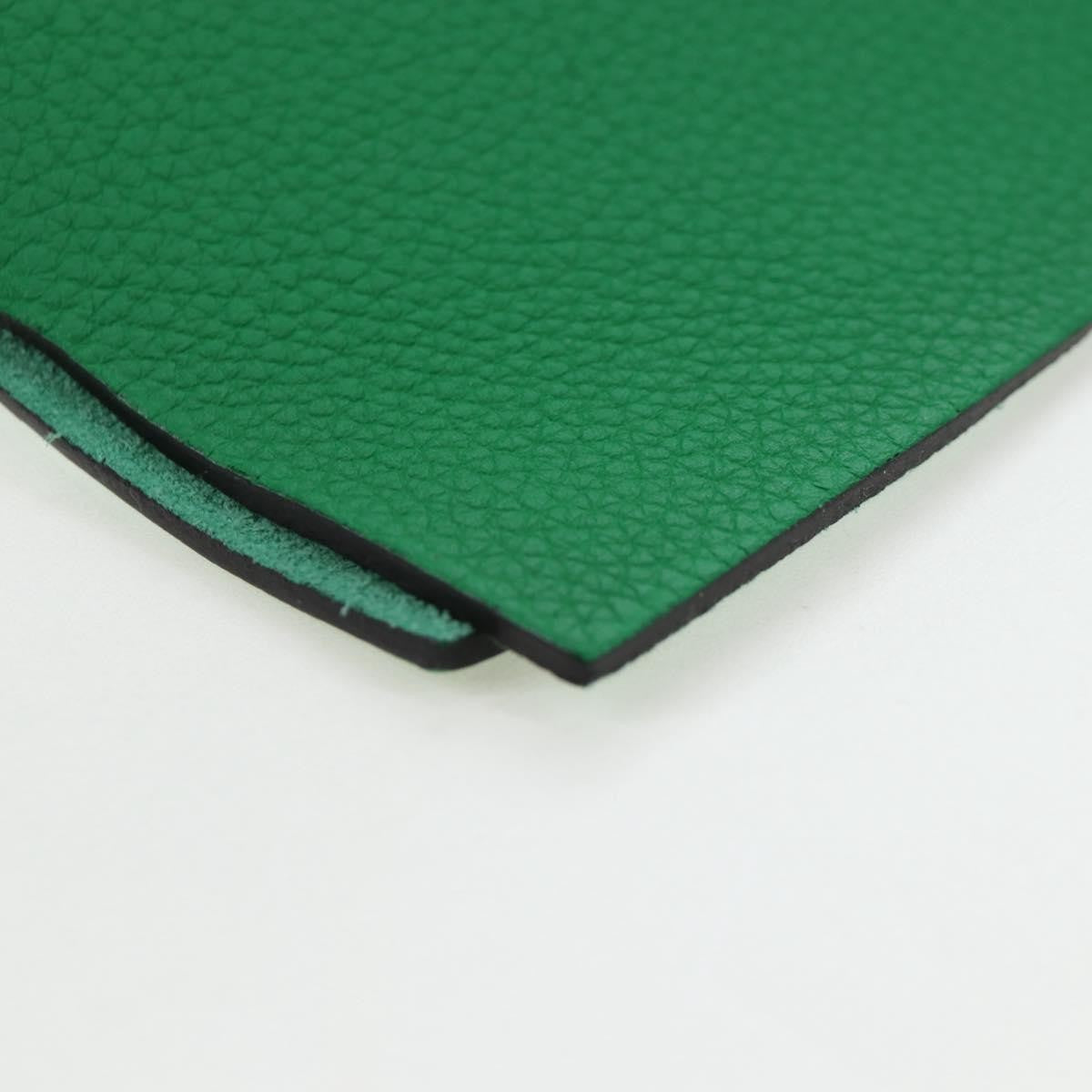 Hermes Ulysse Agenda Cover Leather Green Leather Wallets Accessory (Pre-Owned)