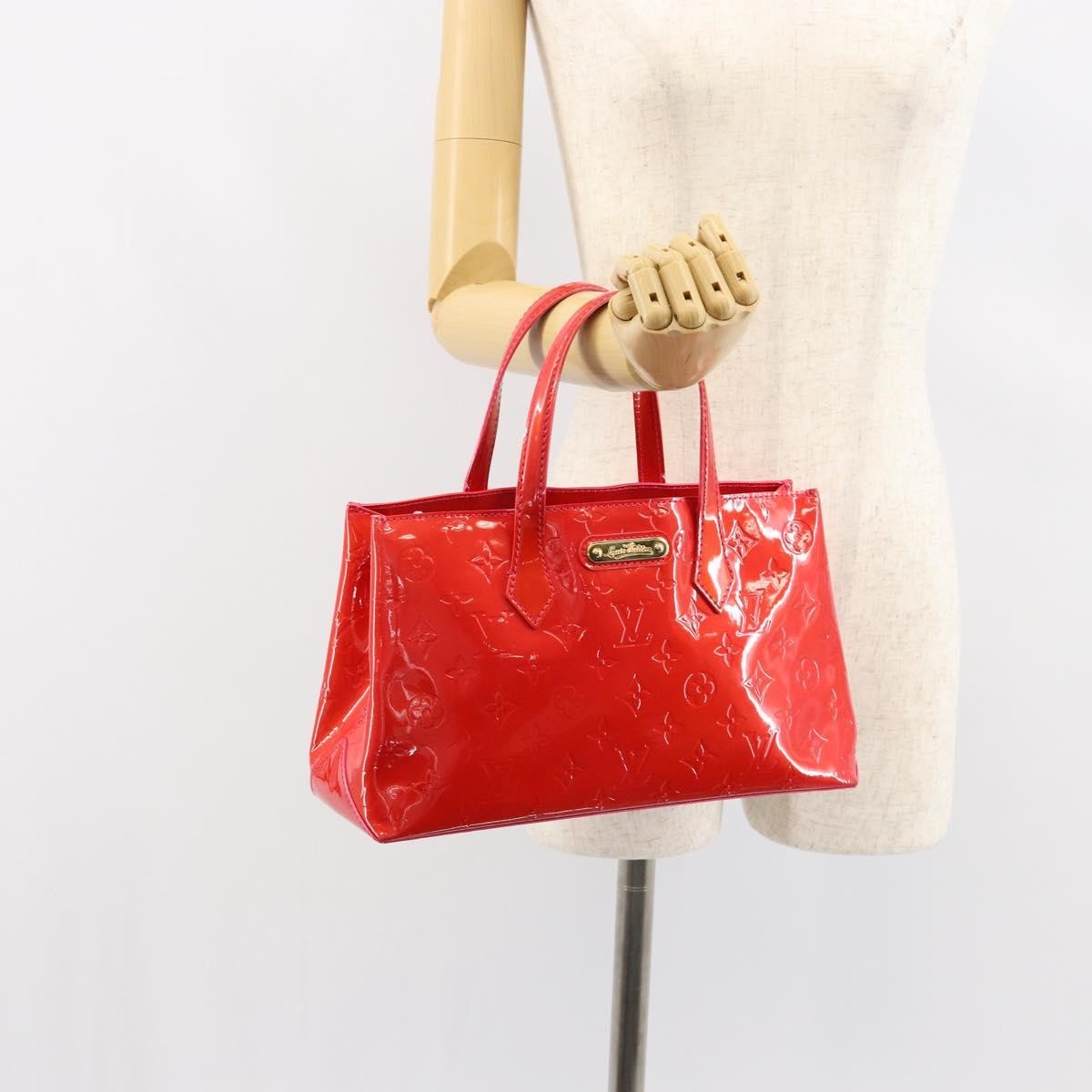 Louis Vuitton Wilshire Monogram Vernis Pink Patent_Leather Handbag (Pre-Owned)