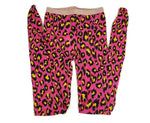 Gucci Women's Pink Yellow Blossom GG Leopard Print Tights(Medium)