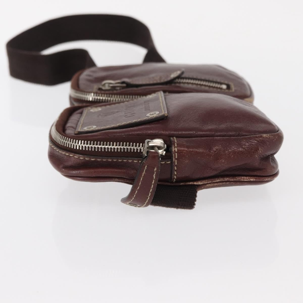 Gucci Belt Leather Burgundy Leather Shoulder Bag Bag (Pre-Owned)