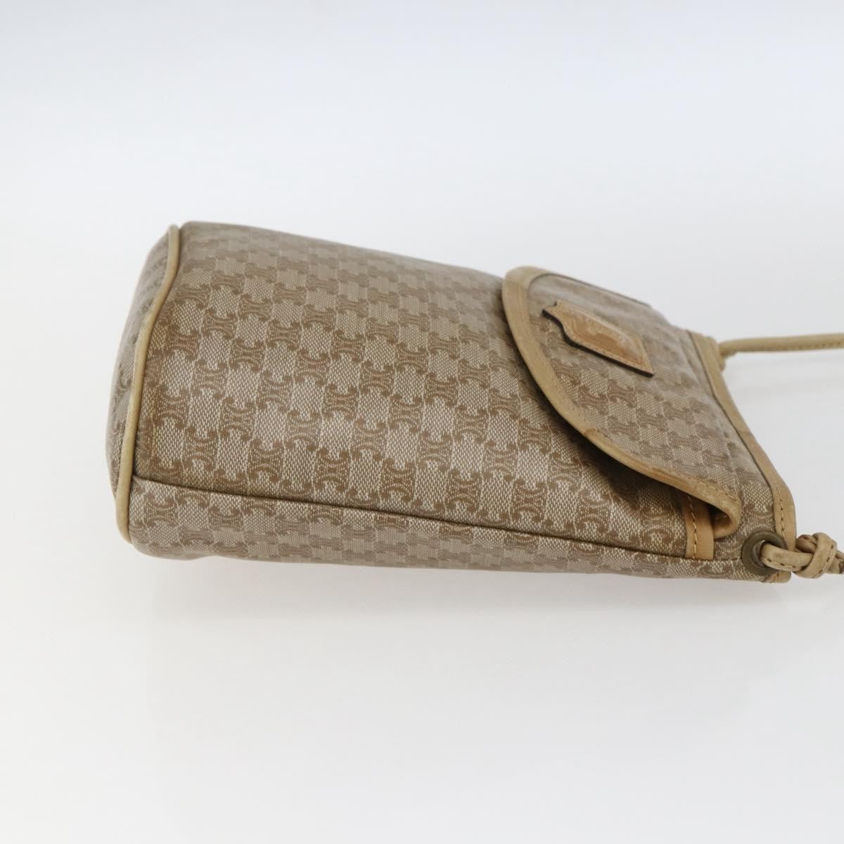 Celine Vintage Macadam Canvas Beige Canvas Shoulder Bag Bag (Pre-Owned)