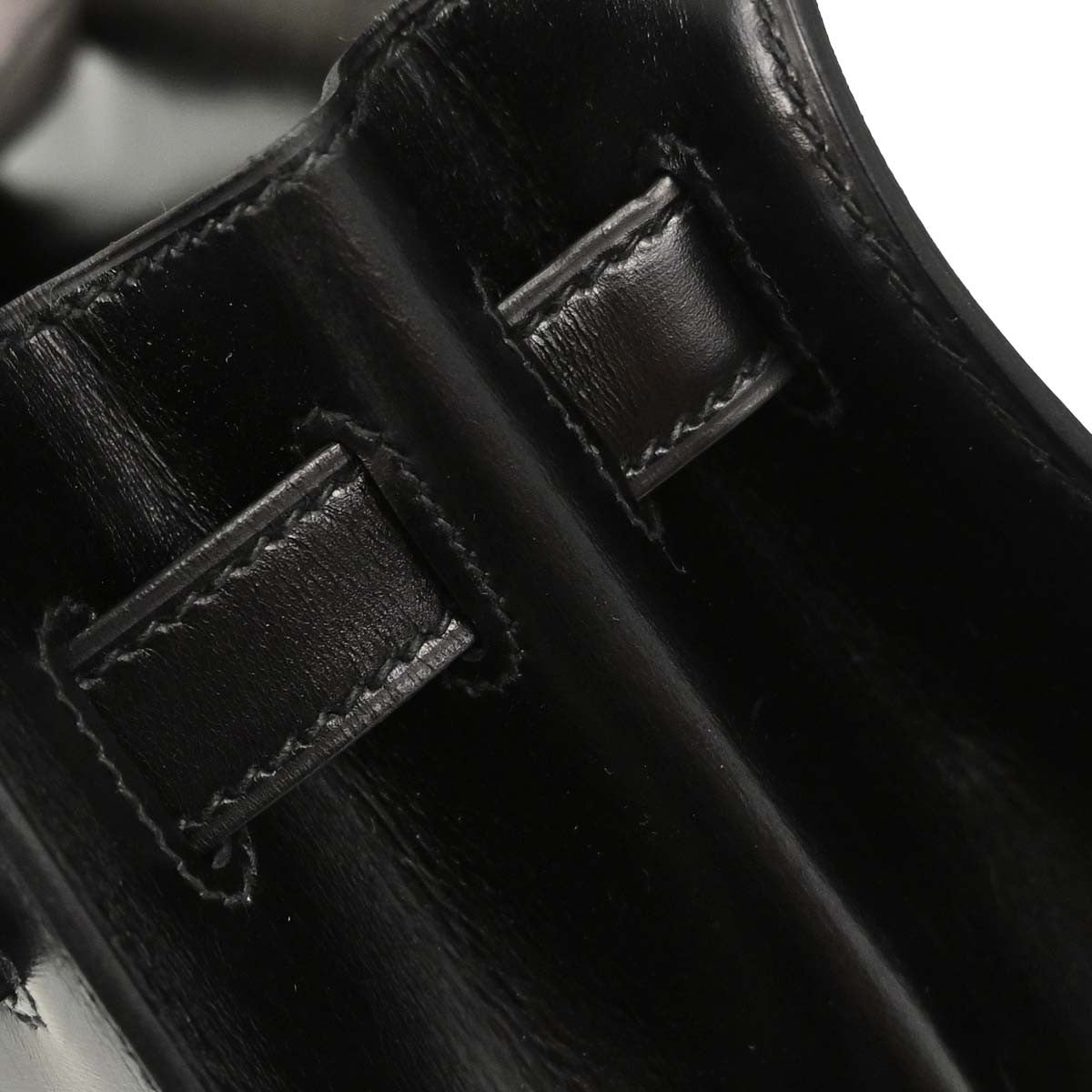 Hermes Kelly Sellier Box Calf Black Calfskin Handbag (Pre-Owned)