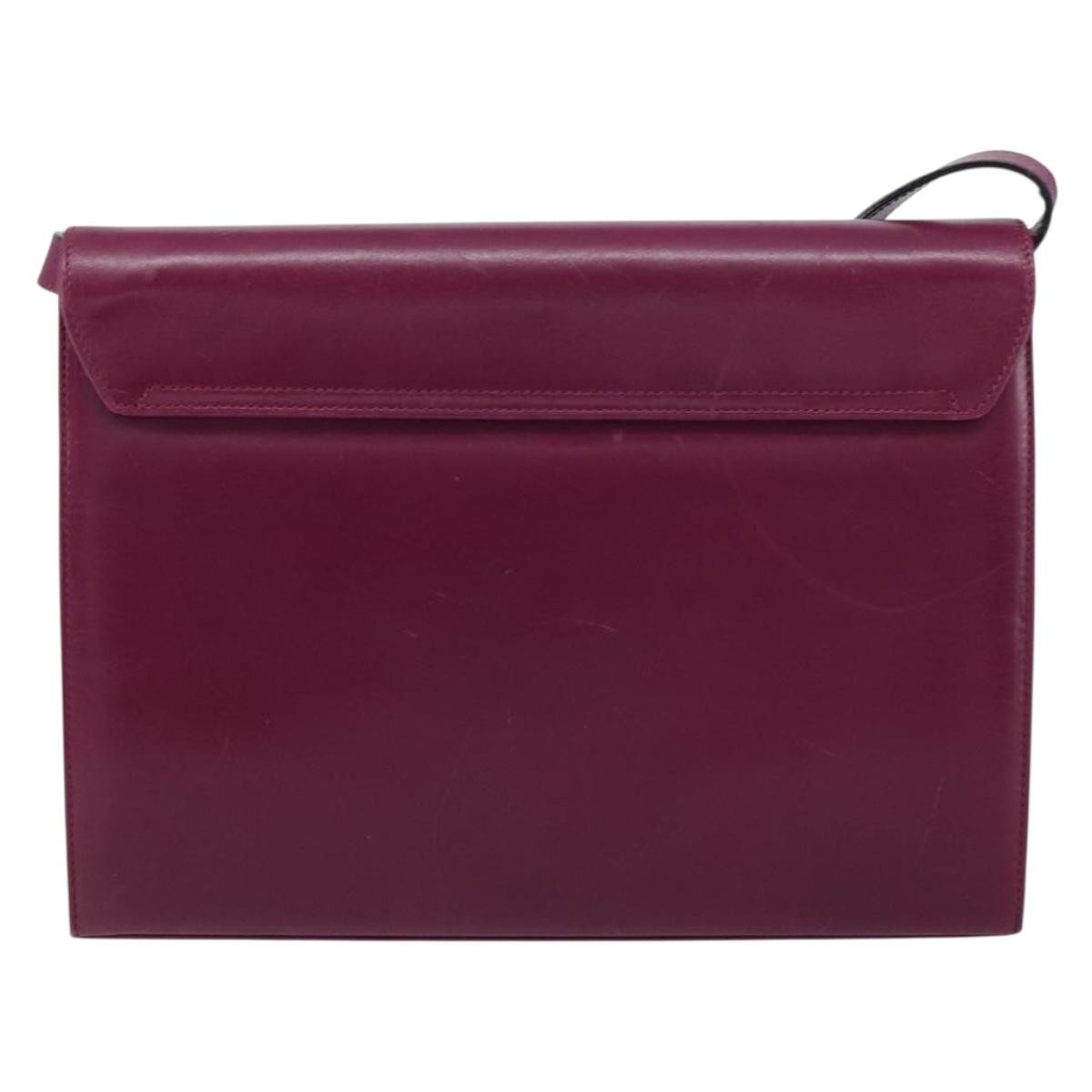 Salvatore Ferragamo Gancini Leather Purple Leather Shoulder Bag Bag (Pre-Owned)