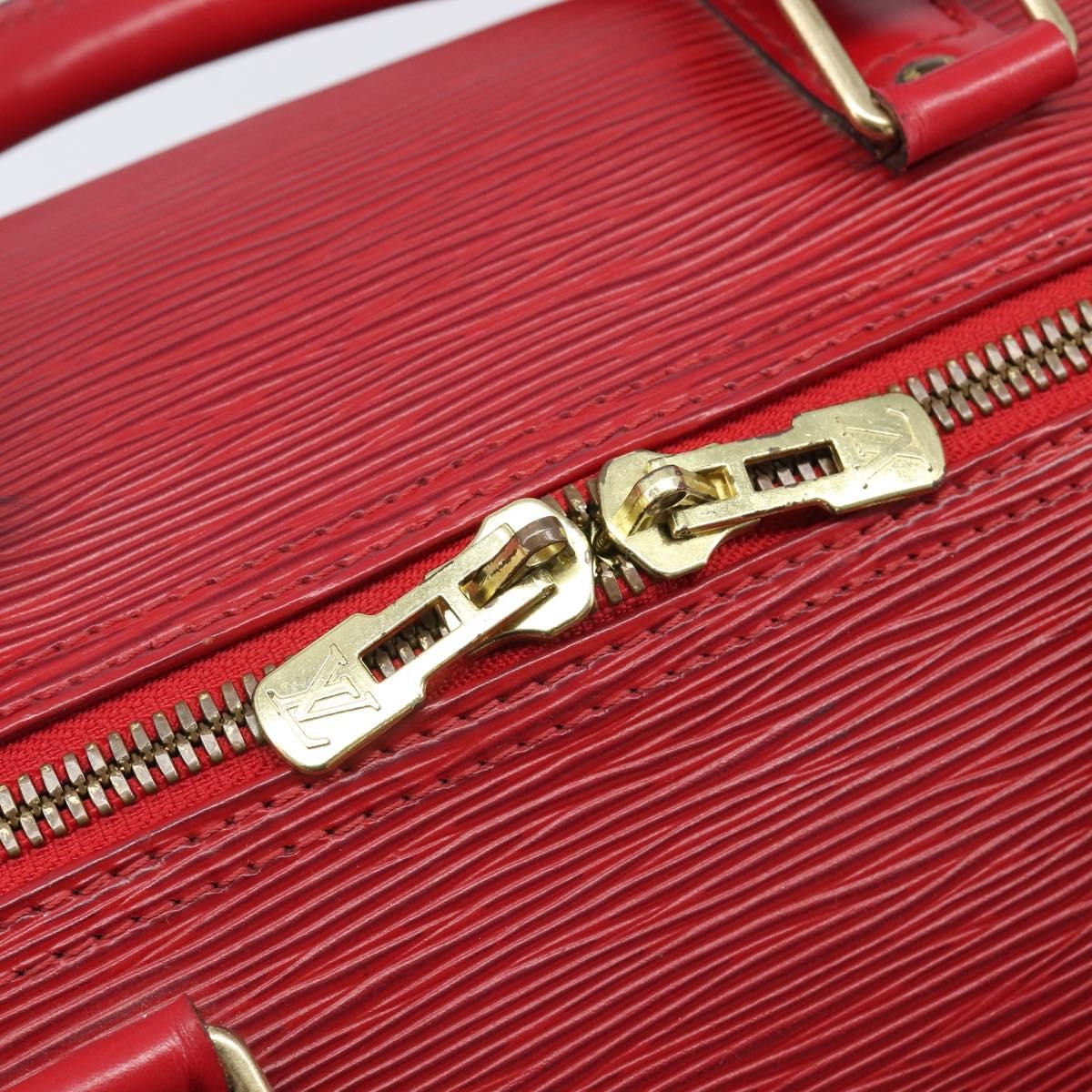 Louis Vuitton Keepall Epi Leather Red Leather Travel Bag Bag (Pre-Owned)