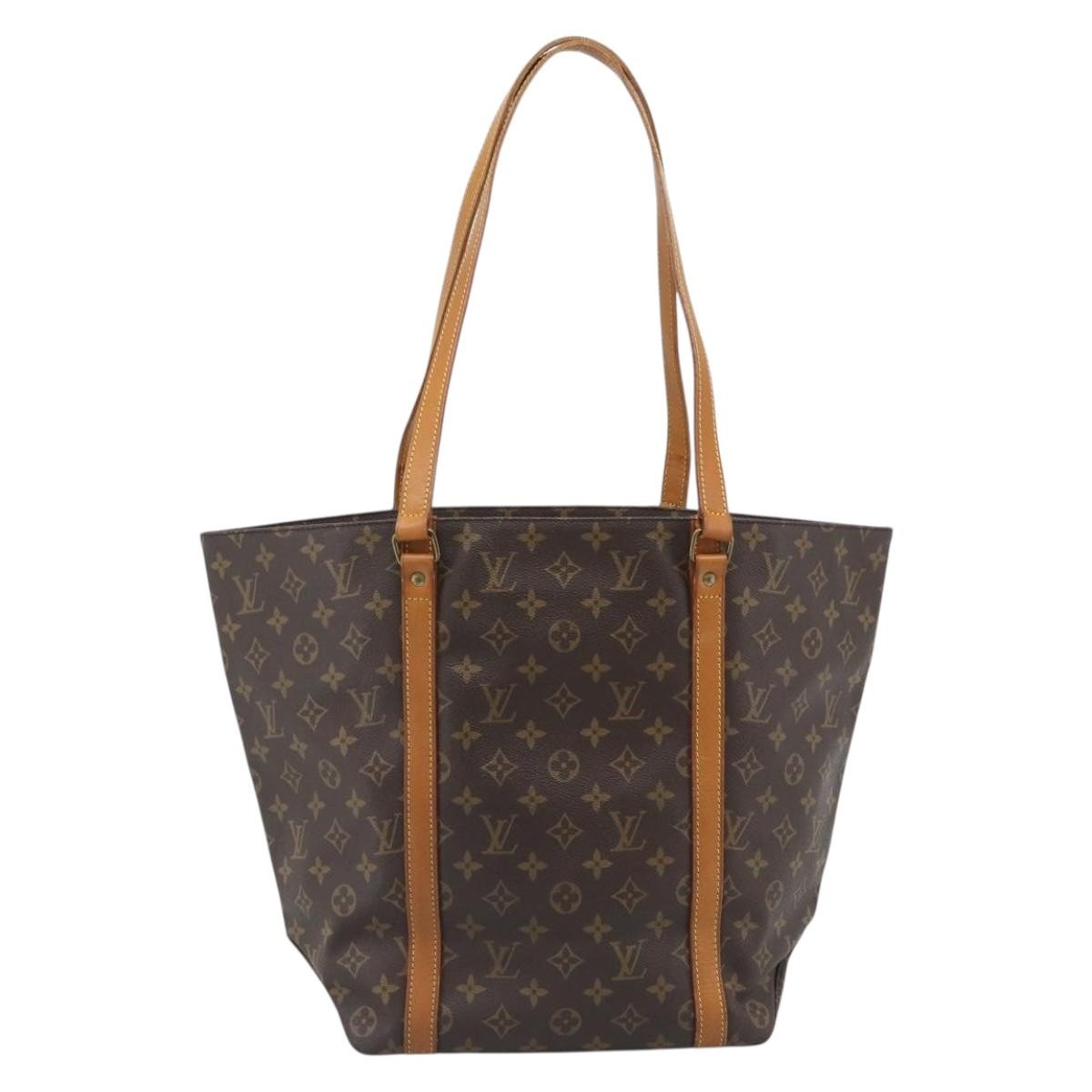 Louis Vuitton Shopping Sac Monogram Canvas Brown Canvas Handbag (Pre-Owned)
