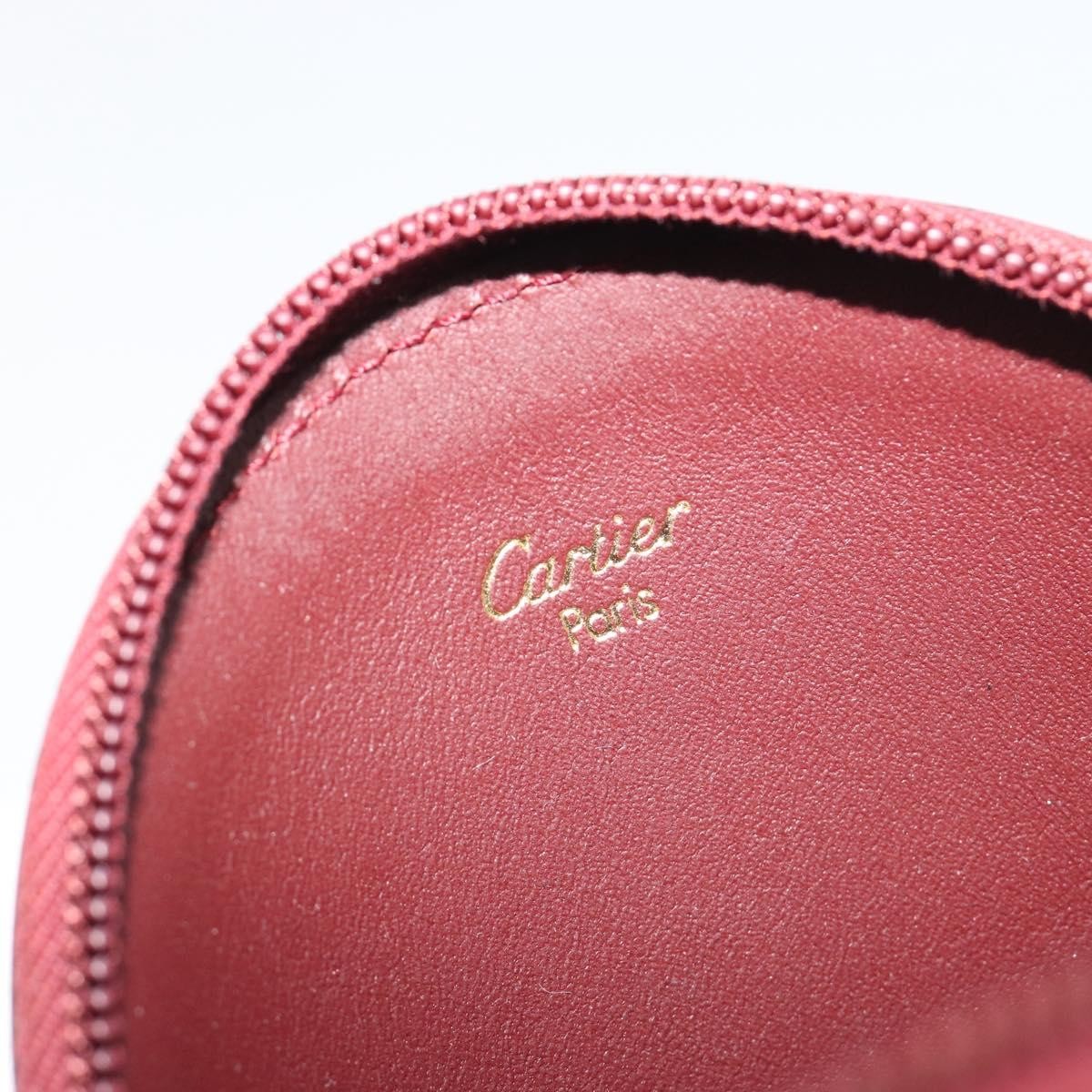 Cartier Must De Cartier Leather Burgundy Leather Wallets Accessory (Pre-Owned)
