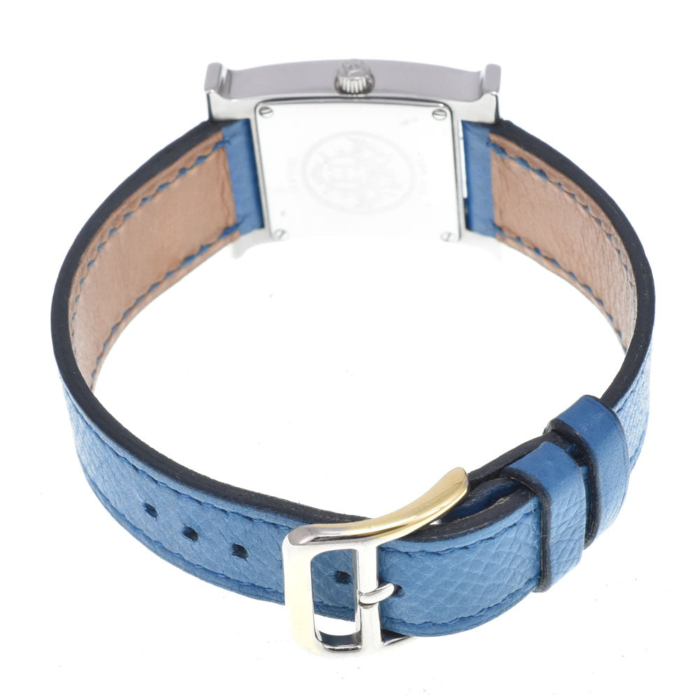 Hermes Heure H Quartz Plated Metal And Leather Watch (Pre-Owned)