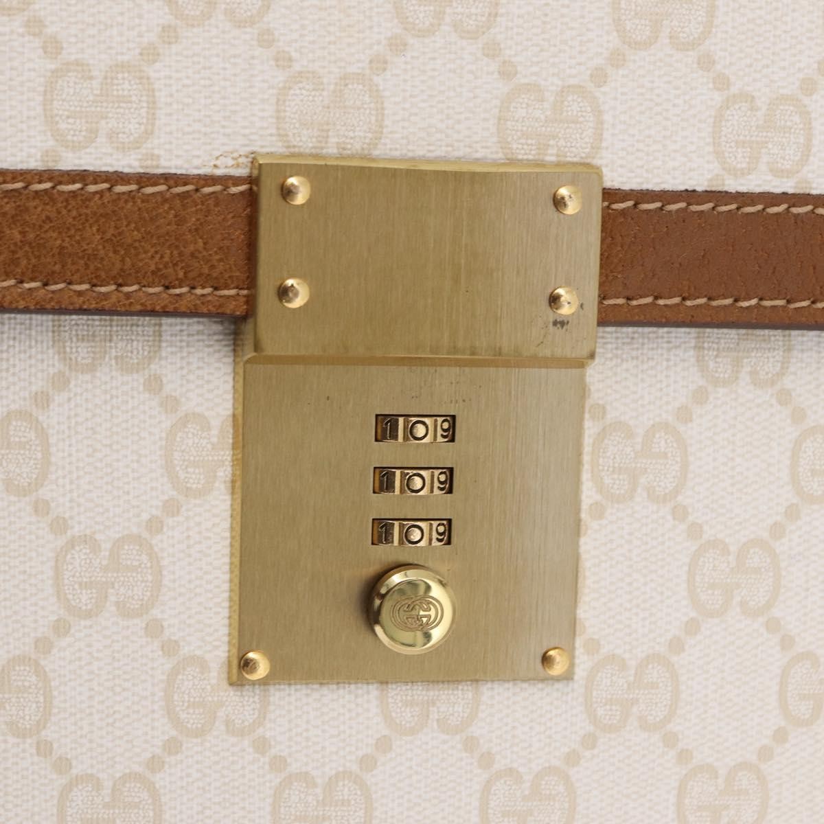 Gucci Business Gg Canvas With Leather Beige Canvas Handbag (Pre-Owned)