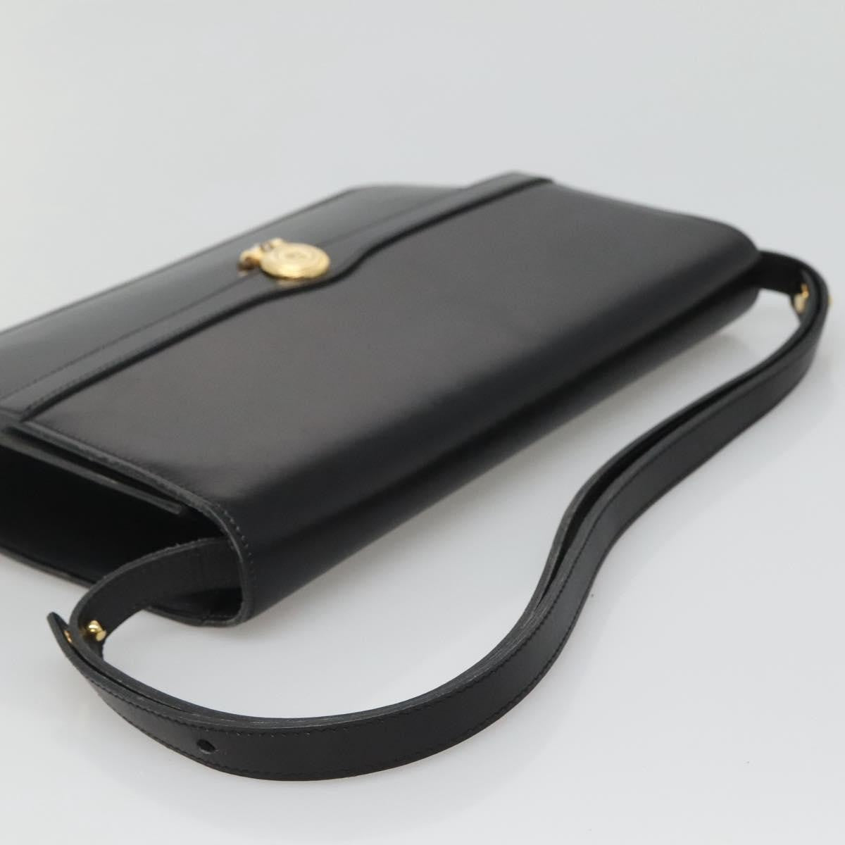 Christian Dior Shoulder Leather Black Leather Shoulder Bag Bag (Pre-Owned)