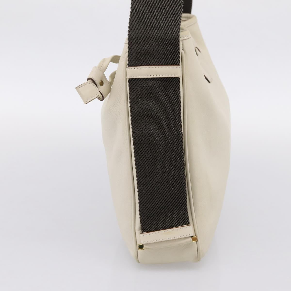 Gucci Shoulder Leather Beige Leather Shoulder Bag Bag (Pre-Owned)
