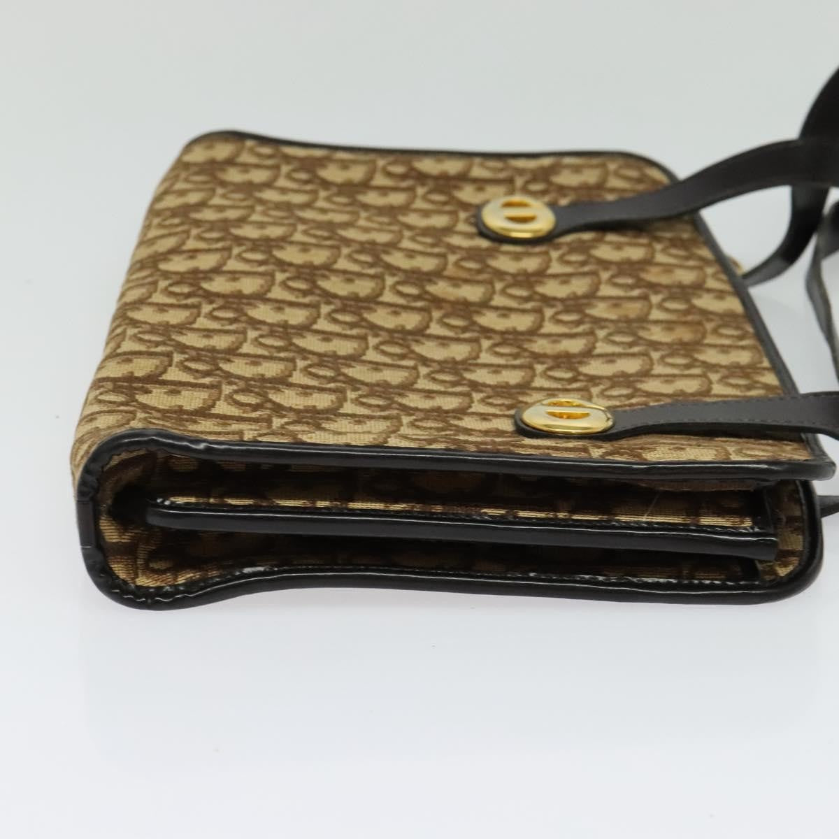 Christian Dior Vintage Trotter Canvas Brown Canvas Handbag (Pre-Owned)