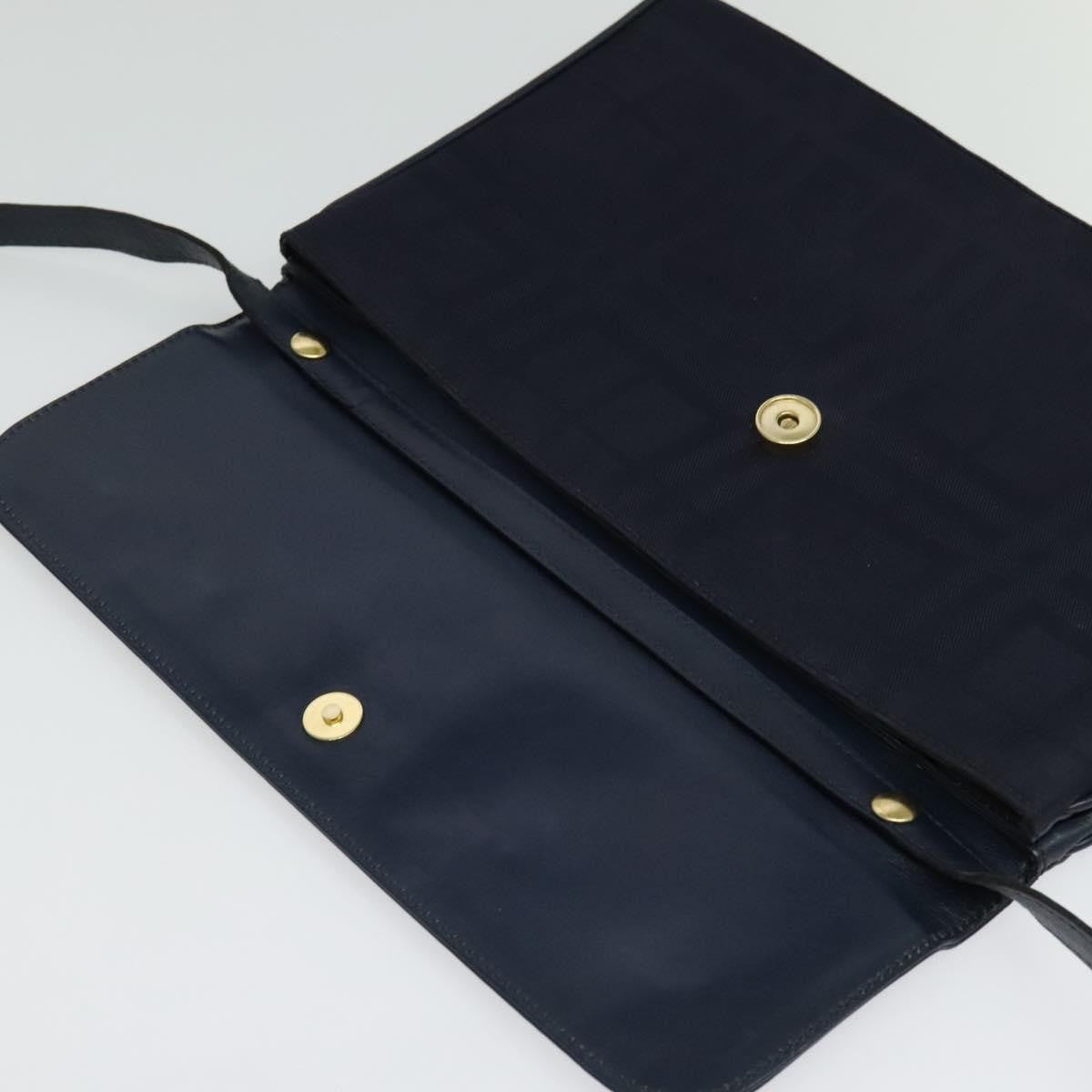Burberry Flap Shoulder Canvas Navy Canvas Shoulder Bag Bag (Pre-Owned)