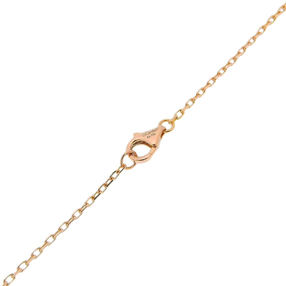 Cartier Love Interlocking Pave 18K Rose Gold And Diamonds Gold Pink_Gold Necklace Jewelry (Pre-Owned)