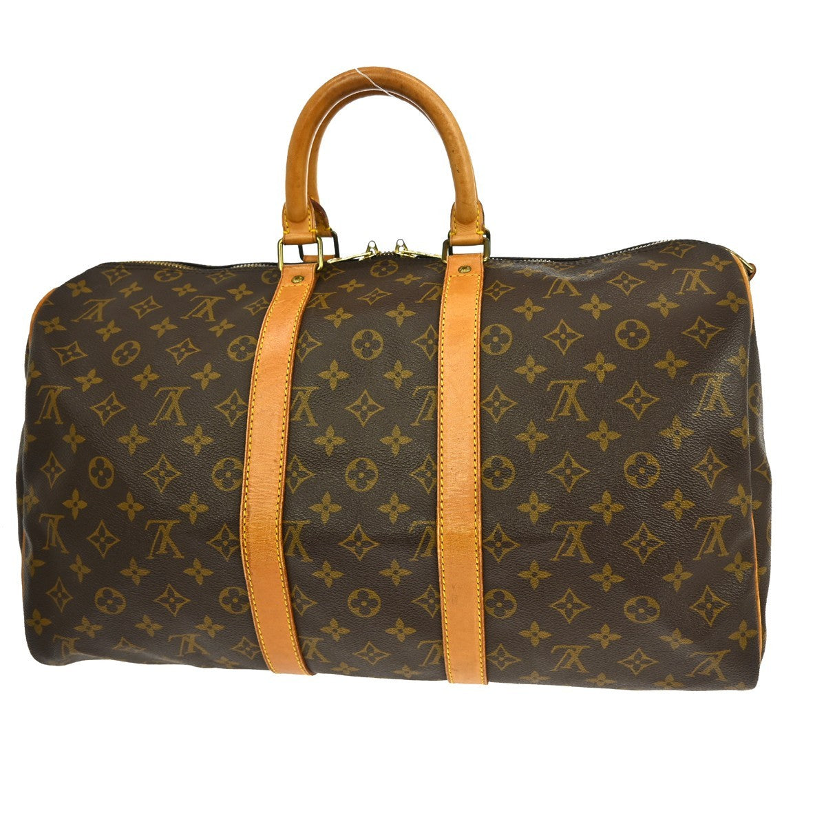 Louis Vuitton Keepall Bandoulière Monogram Brown Canvas Travel Bag Bag (Pre-Owned)