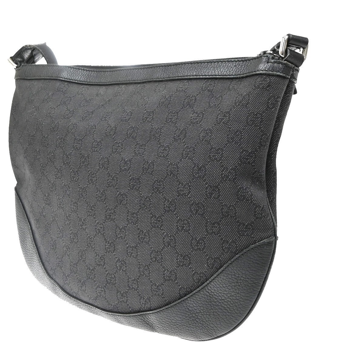 Gucci Shoulder Canvas Black Canvas Shoulder Bag Bag (Pre-Owned)