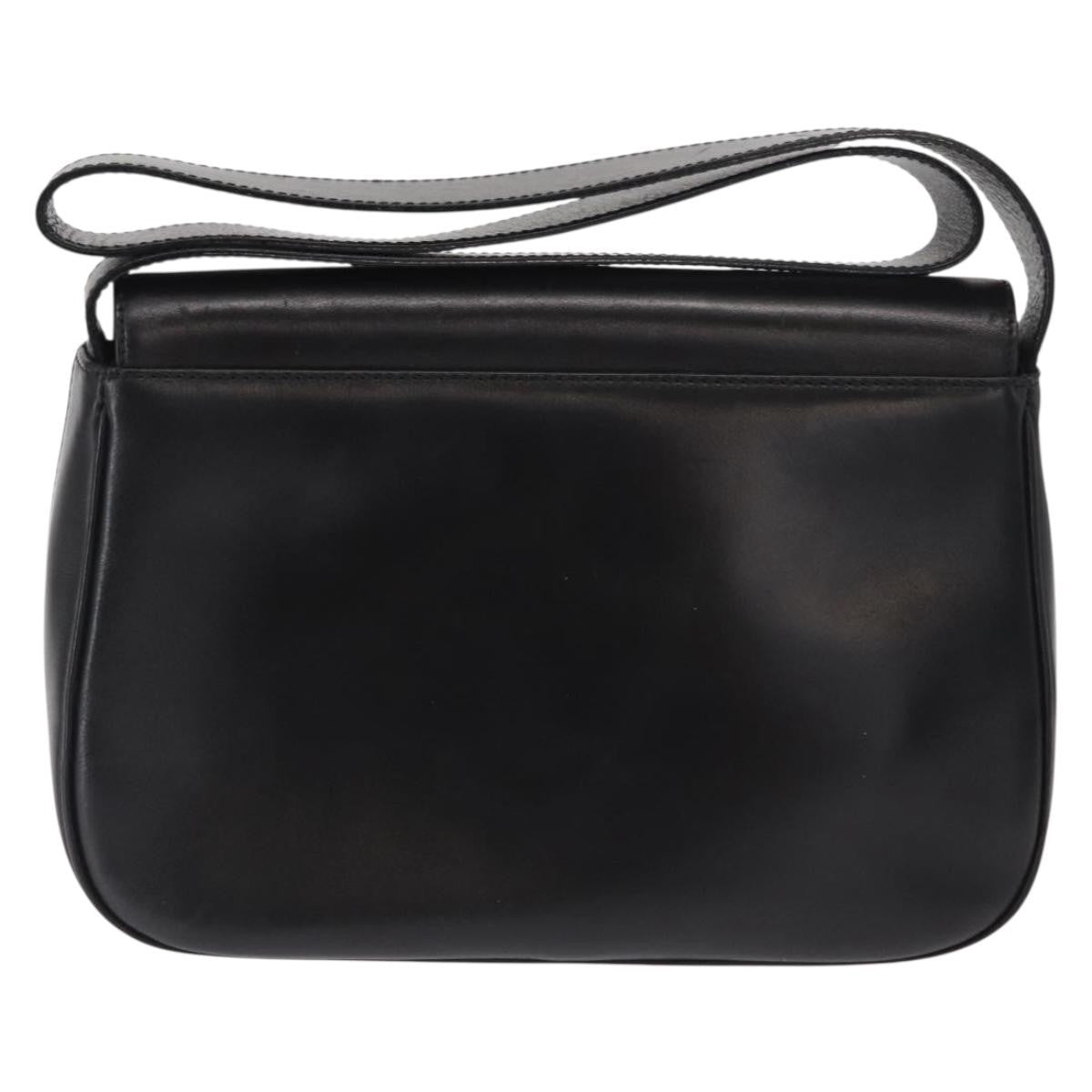 Salvatore Ferragamo Vala Leather Black Leather Shoulder Bag Bag (Pre-Owned)
