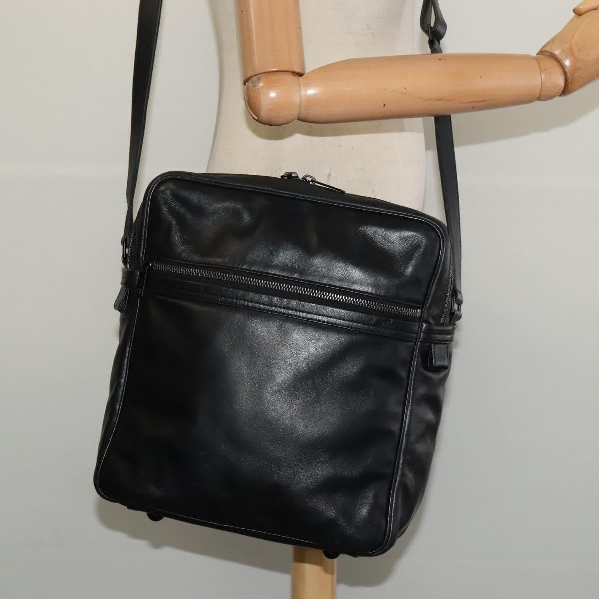 Louis Vuitton Clarkson Messenger Monogram Shadow Leather Black Leather Bag (Pre-Owned)