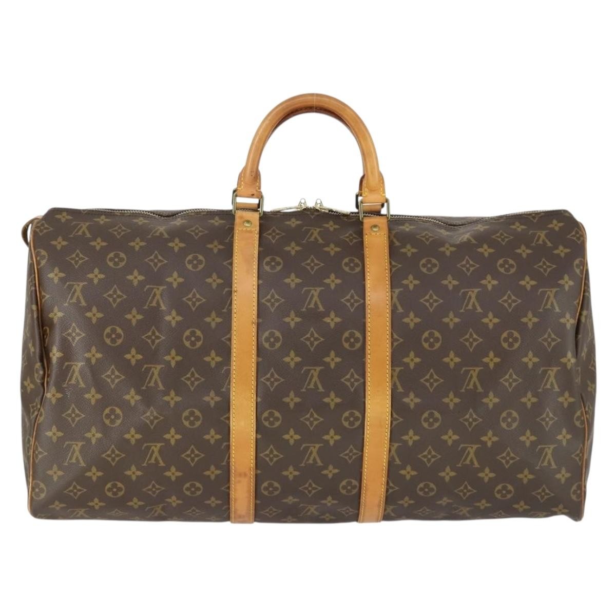 Louis Vuitton Keepall Monogram Canvas Brown Canvas Travel Bag Bag (Pre-Owned)