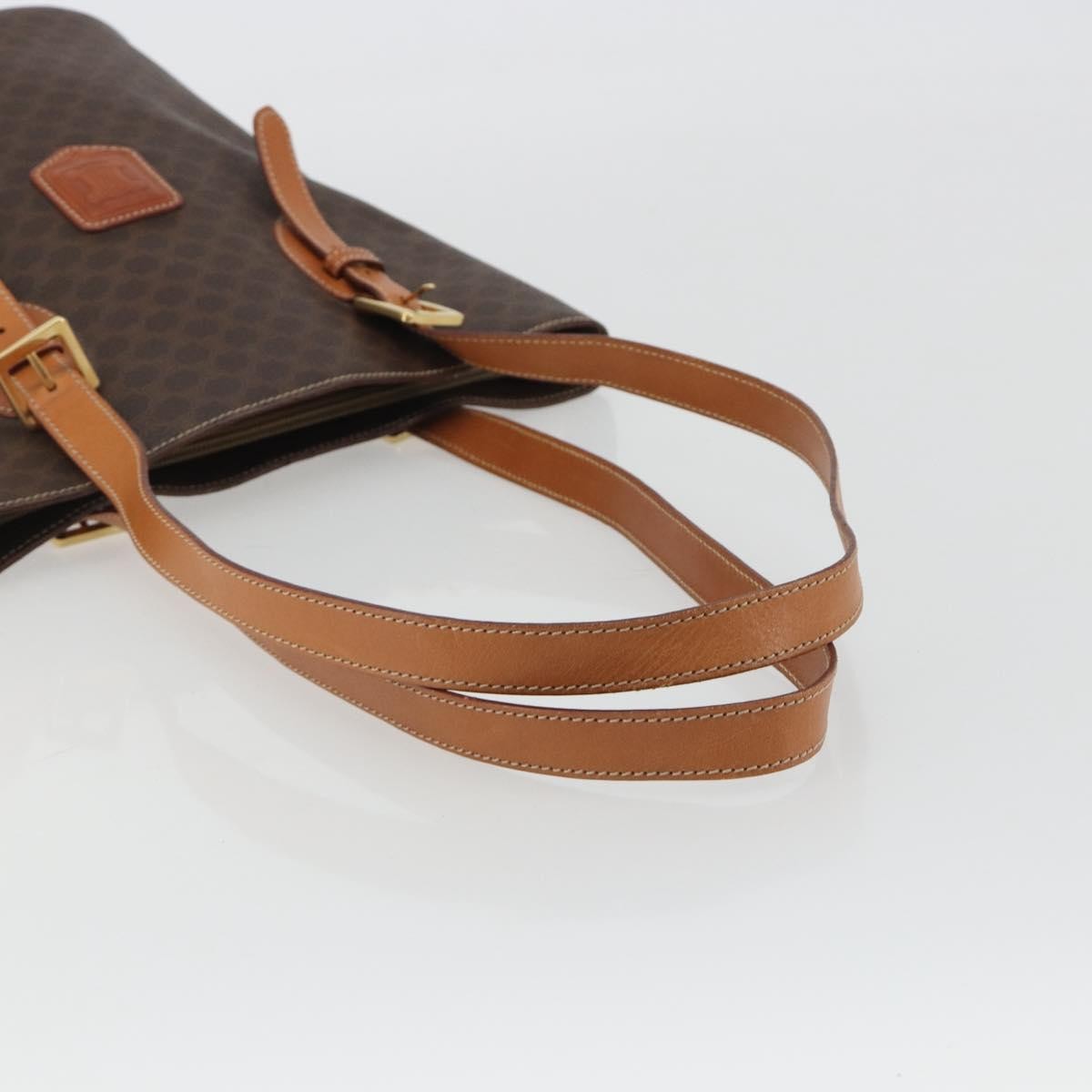 Celine Vintage Macadam Canvas Brown Canvas Tote Bag Bag (Pre-Owned)