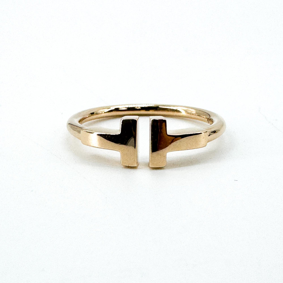 Tiffany & Co. T Wire 18K Rose Gold Gold Rose_Gold Ring Jewelry (Pre-Owned)
