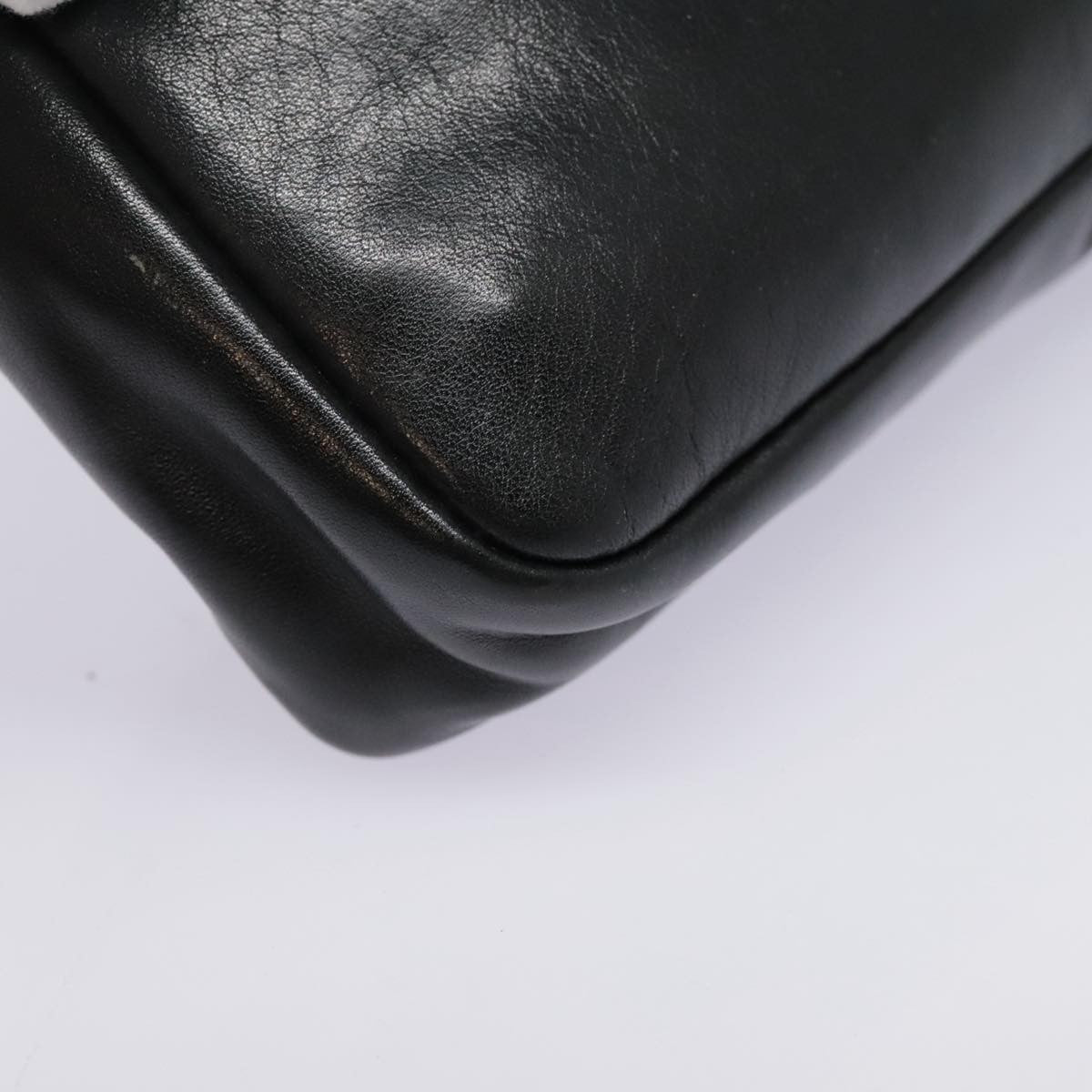 Chanel Chain Envelope Belt Quilted Calfskin Black Leather Clutche & Pouche Bag (Pre-Owned)