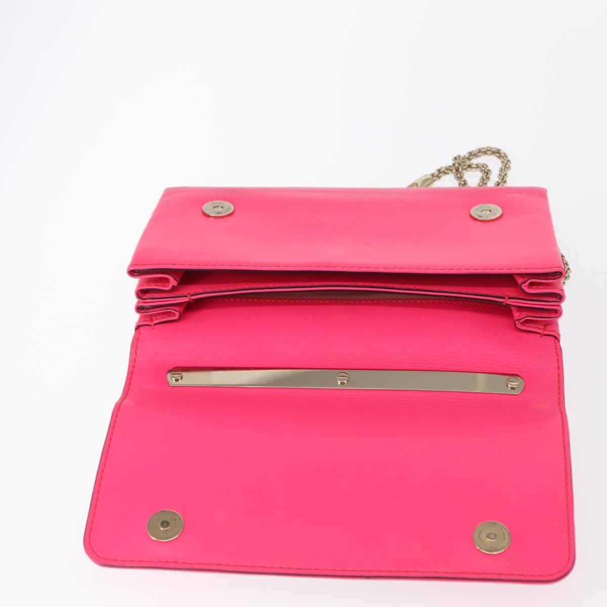 Valentino Garavani Va Va Voom Clutch Leather Pink Leather Shoulder Bag Bag (Pre-Owned)