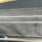 Gucci Women's Zumi Grey Leather Zip Around Wallet with Metal GG Logo