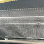 Gucci Women's Zumi Grey Leather Zip Around Wallet with Metal GG Logo