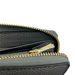 Gucci Women's Zumi Grey Leather Zip Around Wallet with Metal GG Logo