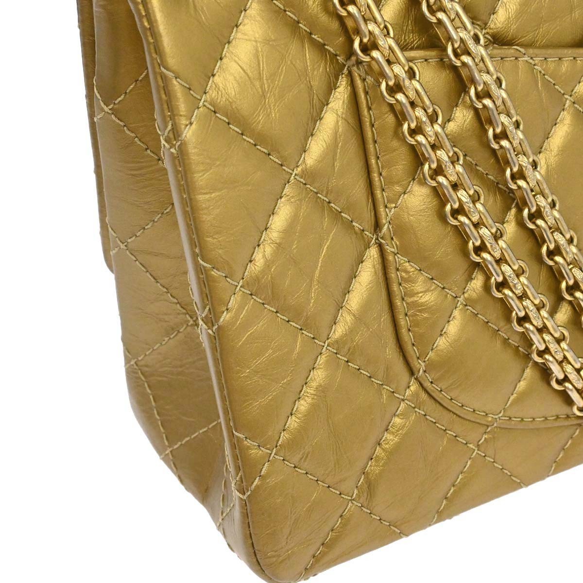 Chanel 2.55 Leather Gold Calfskin Shoulder Bag Bag (Pre-Owned)